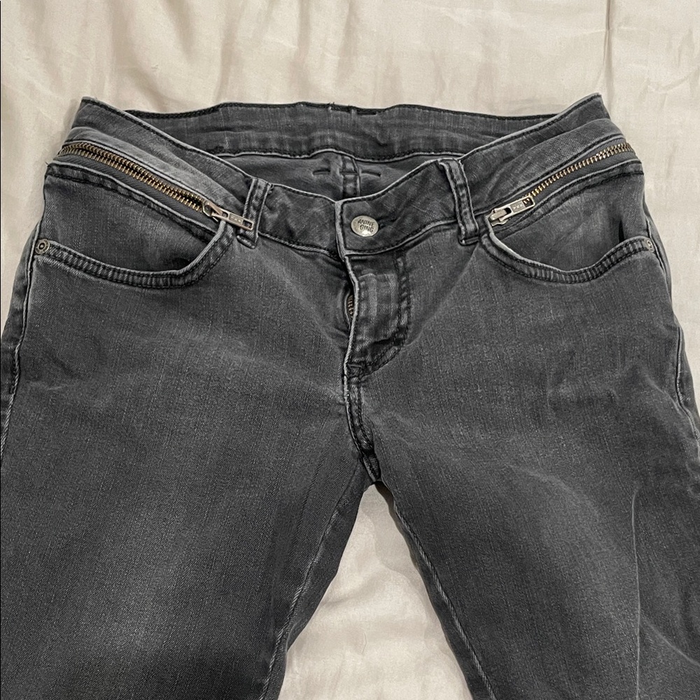 Anine Bing Charcoal Skinny Jeans